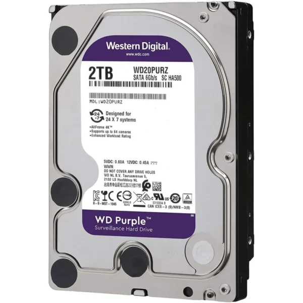 هارد اینترنال 2 ترابایت بنفش مدل Purple WD20PURX